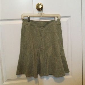 Ann Taylor Wool Tweed Flare Skirt